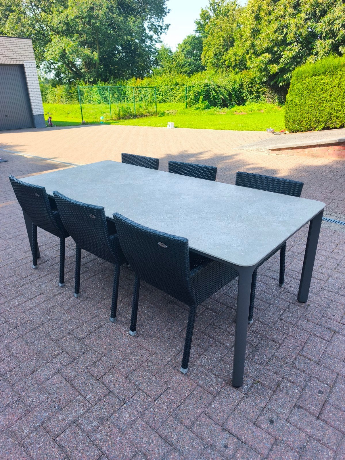 Table de jardin Céramique aluminium 220x100 NEUF, Jardin & Terrasse, Tables de jardin, Neuf, Rectangulaire, Aluminium, Enlèvement ou Envoi