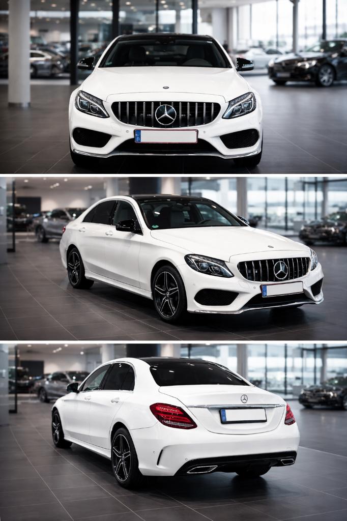 Mercedes C220d AMG line (Night Edition), Auto's, Automaat, 4 deurs, Achterwielaandrijving, 4 cilinders