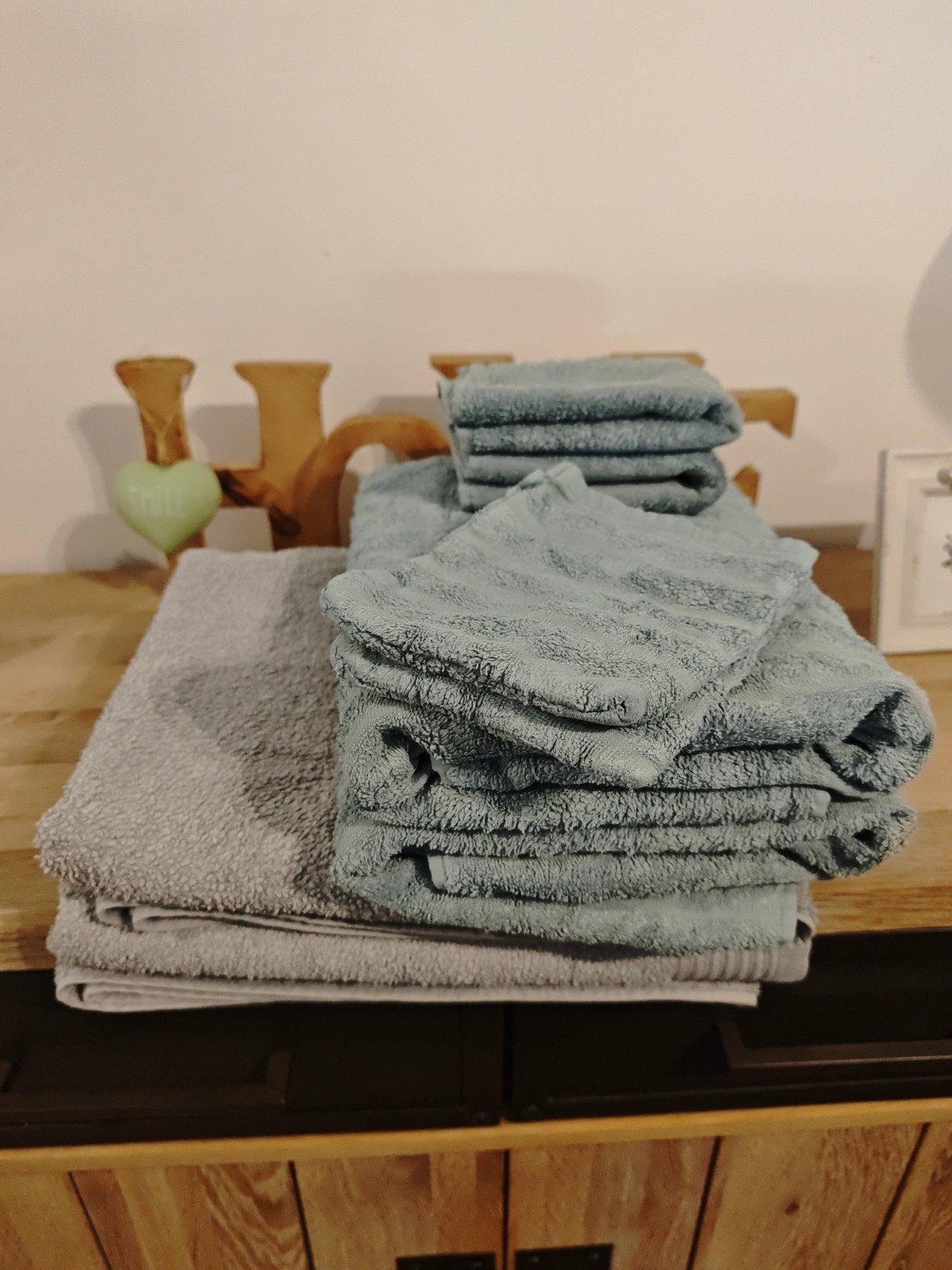 Pakket handdoeken ijsblauw, Huis en Inrichting, Badkamer | Badtextiel en Accessoires, Ophalen