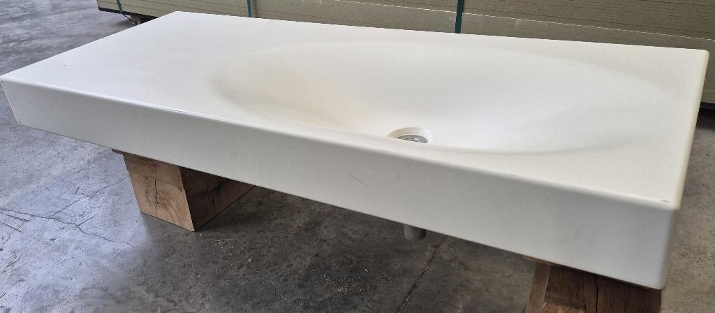 Corian lavabo met sifon en crepine, Ophalen, Gebruikt