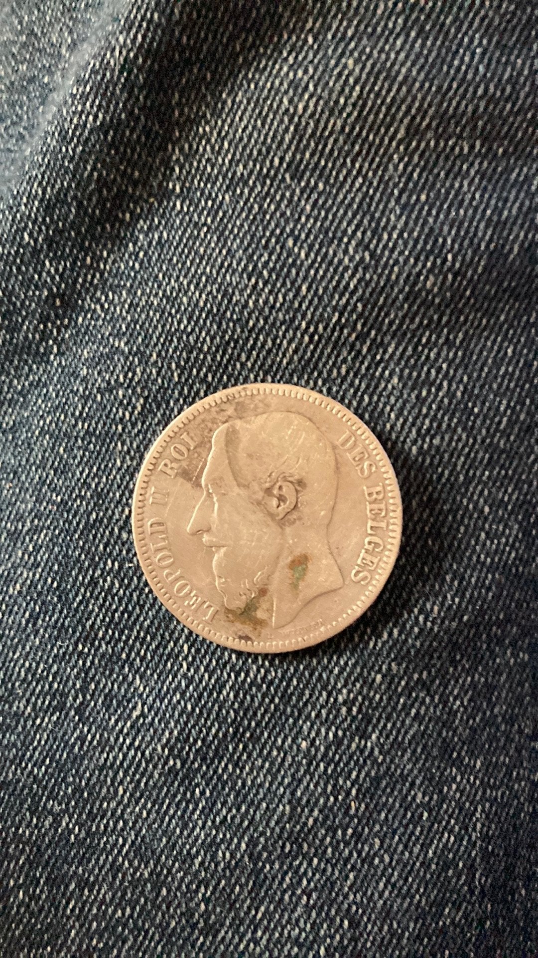 Munt koning leopold 2. Jaartal munt 1866, Postzegels en Munten, Zilver, Ophalen of Verzenden, Losse munt, Zilver