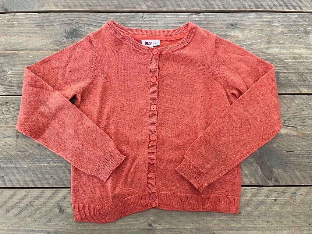 JBC oranje cardigan 128, Ophalen of Verzenden, JBC, Meisje, Trui of Vest