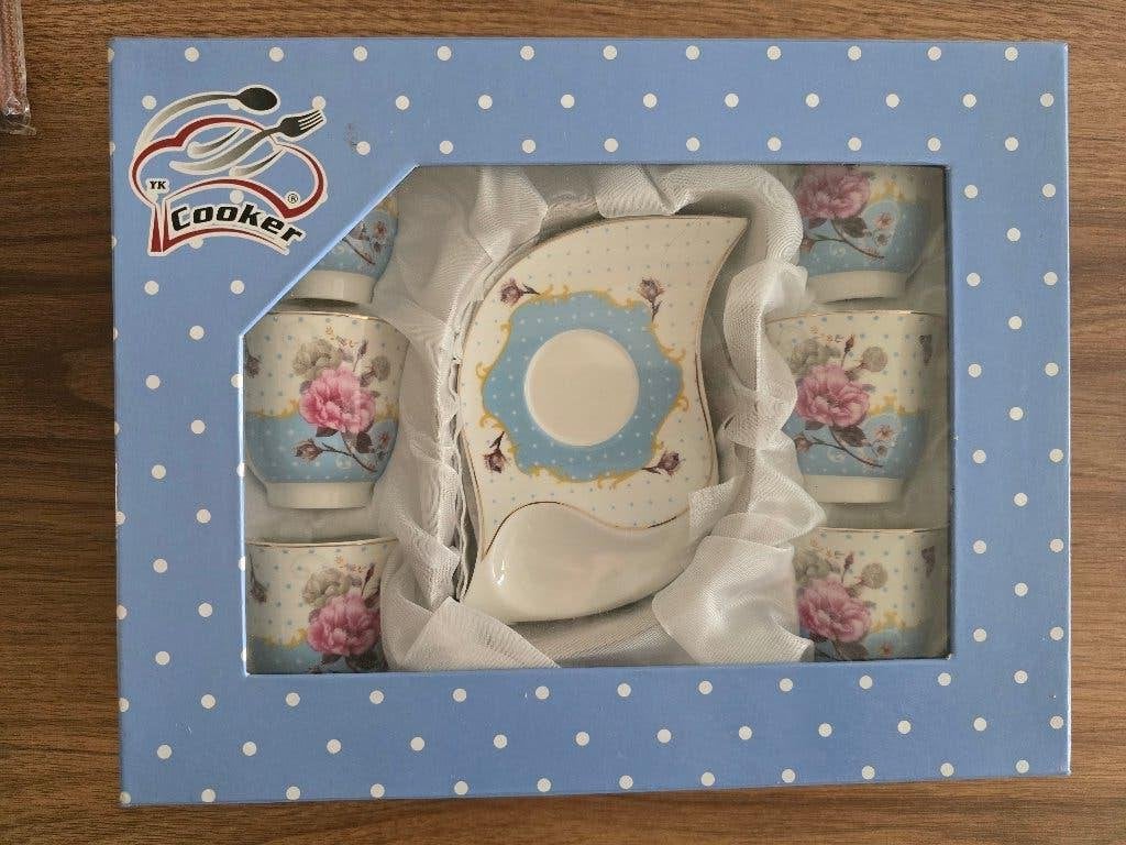6 personen kleine koffieservies vintage, Ophalen, Nieuw, Porselein, Vintage