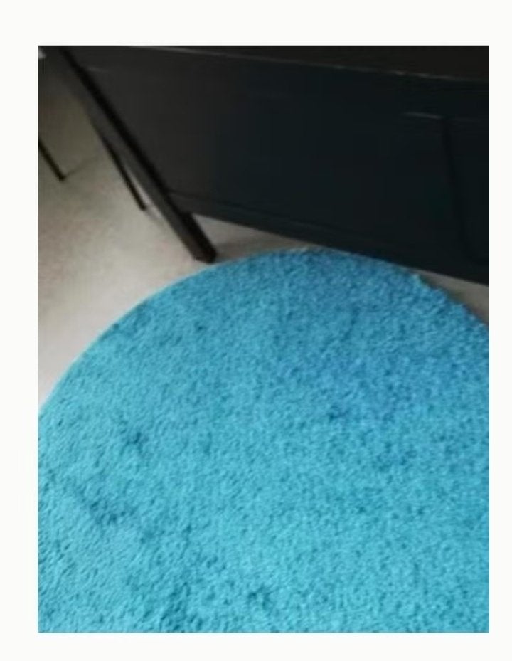 Shaggy Vloerkleed Turquoise, Huis en Inrichting, Ophalen, Shaggy, Gebruikt, 100 tot 150 cm