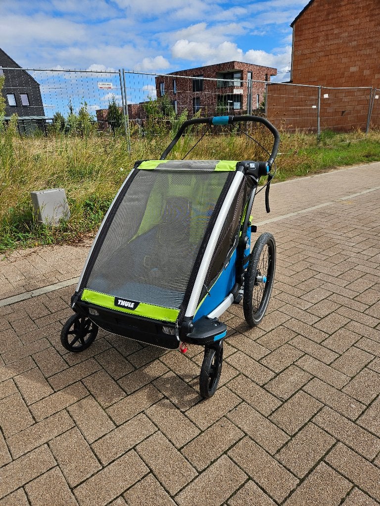 Thule Chariot Sport 2 Double (2-Zit) Incl. Fiets - Loopkit, Fietsen en Brommers, Ophalen, Gebruikt, Vering, Overige typen