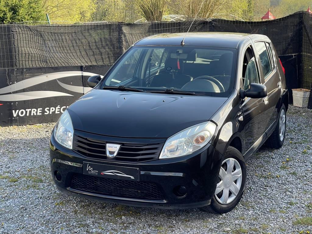 DACIA SANDERO 1.4i 2009, Autos, Achat, Boîte manuelle, Noir, 5 portes