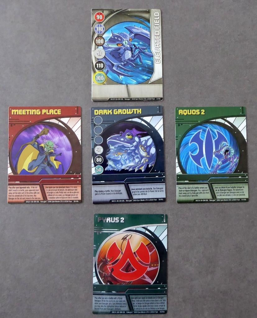 Lot 5 cartes Bakugan série 48b - 2008, Enlèvement ou Envoi, Utilisé