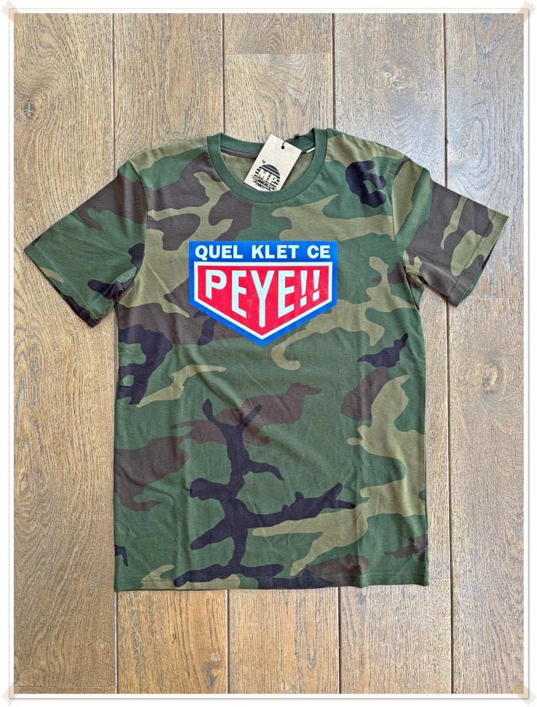 PEYE ET MEYE - T-SHIRT UNISEXE CAMOUFLAGE NEUF – T.: S, Kinderen en Baby's, Kinderkleding | Maat 176, Nieuw, Jongen of Meisje