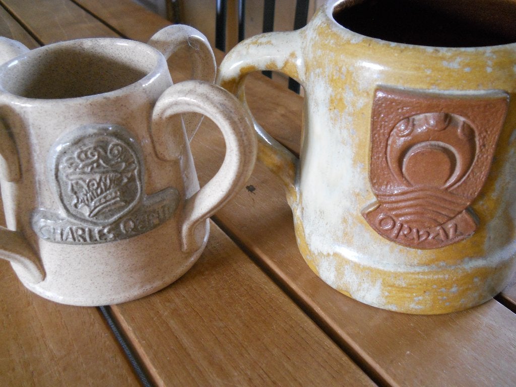 Chope à bière en grès. Orval et Charles Quint, Collections, Enlèvement ou Envoi, Utilisé