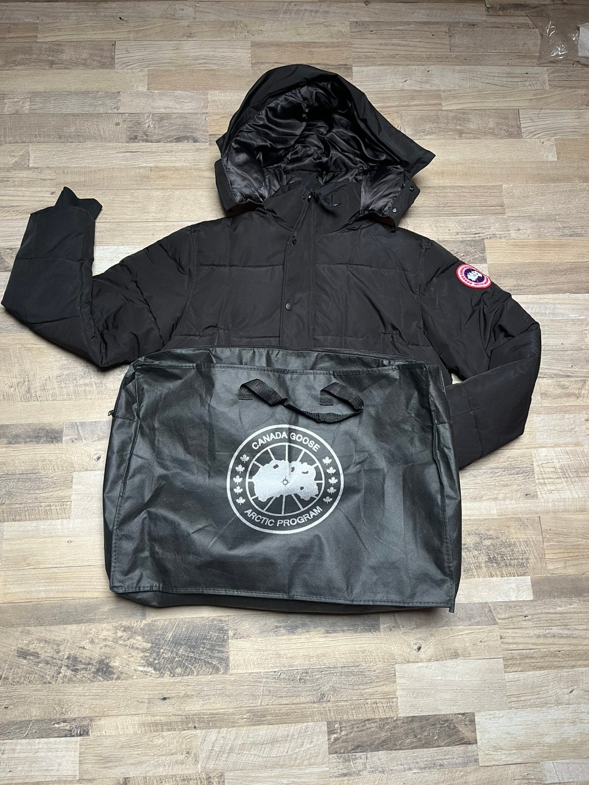 Zwarte canada goose jas, Ophalen, Gedragen, Maat 56/58 (XL), Zwart