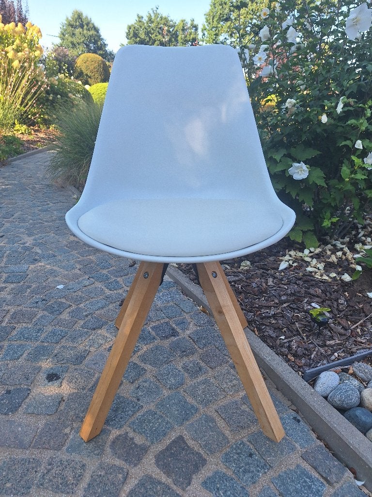 Moderne witte scandinavische stoelen, Modern scandinavisch, Wit, Zo goed als nieuw, Vijf, Zes of meer stoelen