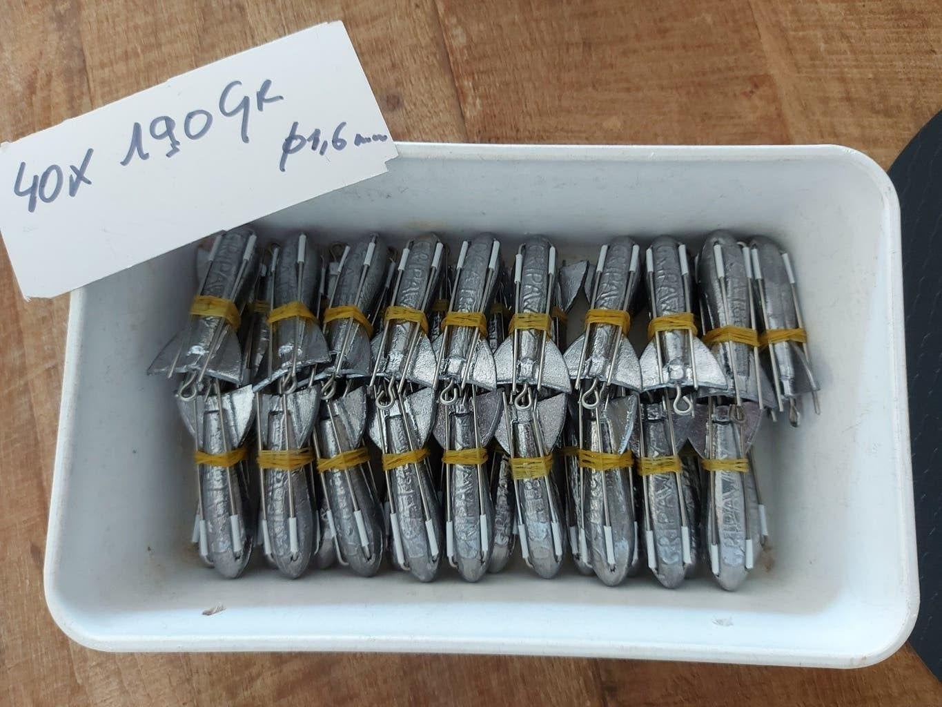 40 klapankers 190 gr, Watersport en Boten, Ophalen, Nieuw, Dobber of Lood