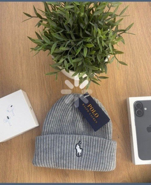 Polo Ralph Lauren muts - grijs met wit logo - NIEUW!!!, Ophalen, Nieuw, Polo Ralph Lauren, Muts