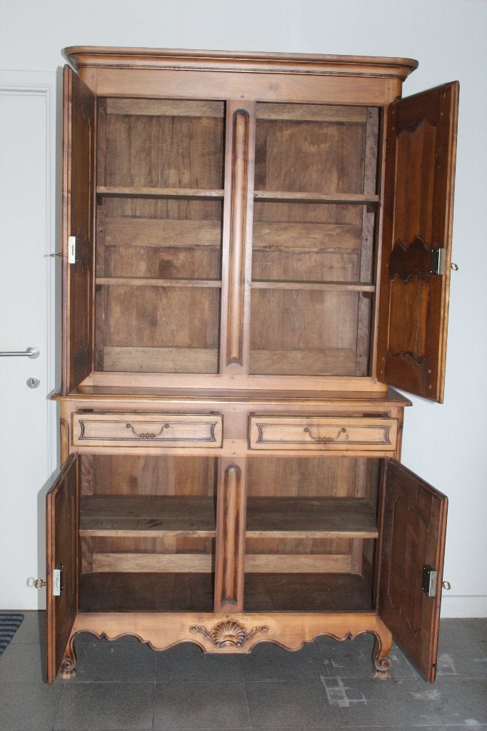 Massief kersenhouten Franse buffetkast/vaisselier, Huis en Inrichting, Ophalen, Gebruikt, 200 cm of meer, Kersenhout