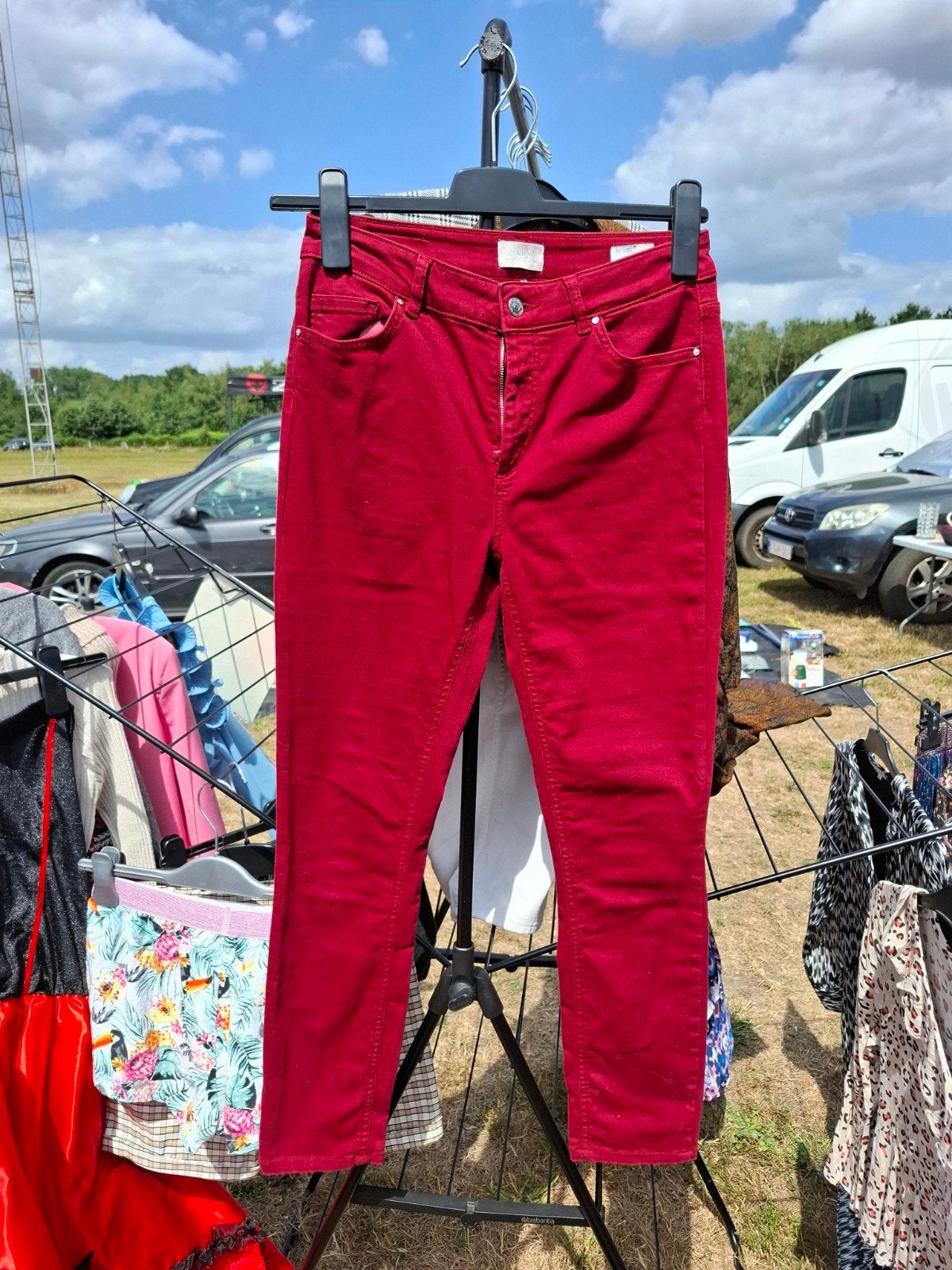 Lange broeken kleuren, jeans, zwart, linnen (maat M) 5€/st, Ophalen, Zwart