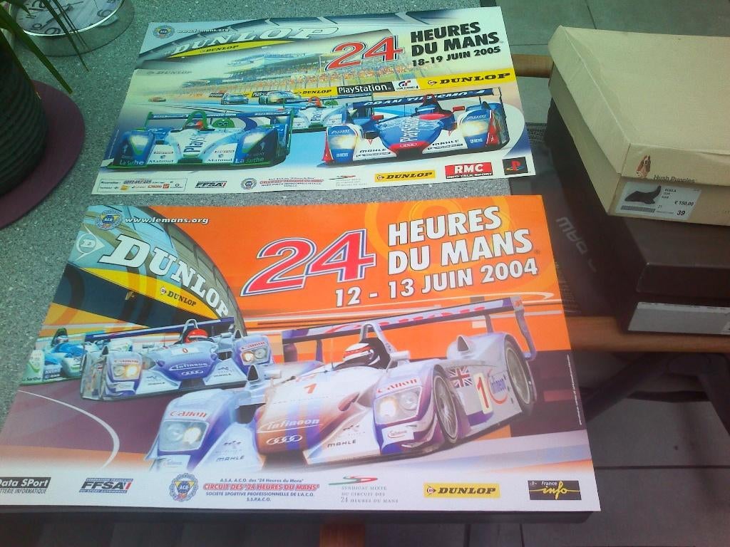 2 Posters van de 24 uren van Le Mans., Ophalen of Verzenden, Gebruikt, Rechthoekig Liggend, Sport
