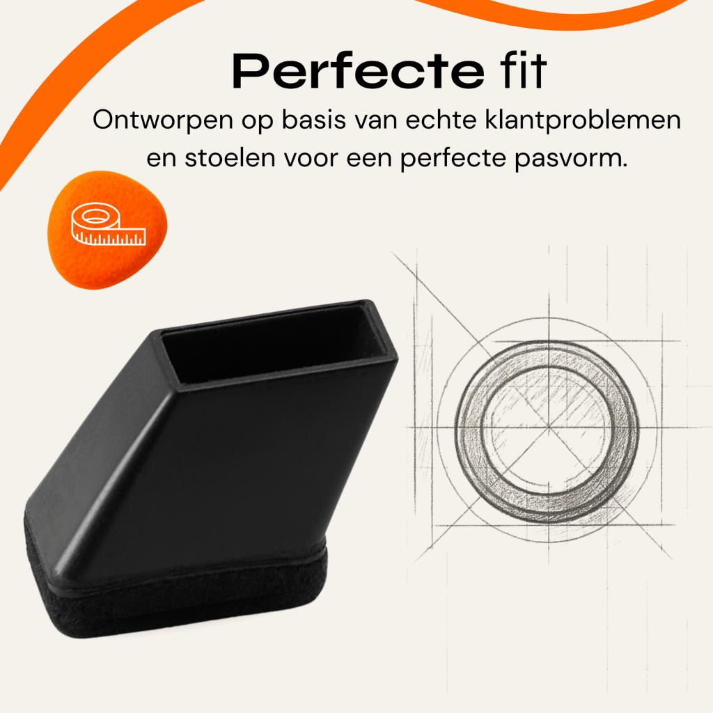 Flooq stoelpootdoppen vilt 32 stuks, Huis en Inrichting, Stoelen, Zwart, Ophalen of Verzenden, Zo goed als nieuw, Vijf, Zes of meer stoelen