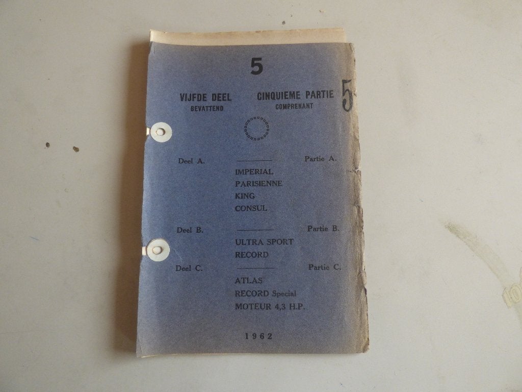FLANDRIA DEEL 5 ONDERDELENLIJST 1962, Ophalen of Verzenden, Gebruikt