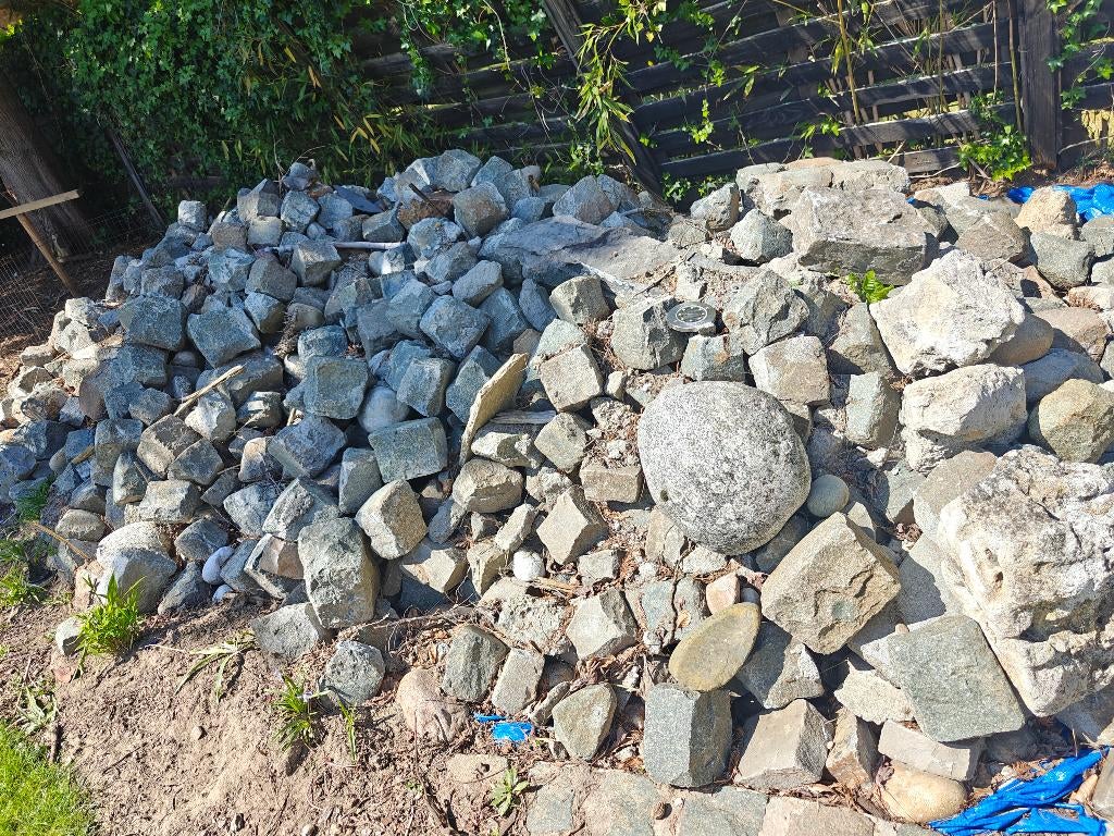 Gratis kasseien op te halen, Jardin & Terrasse, Pavé & Dalles, Utilisé, Autres types, 10 m²² ou plus, Enlèvement