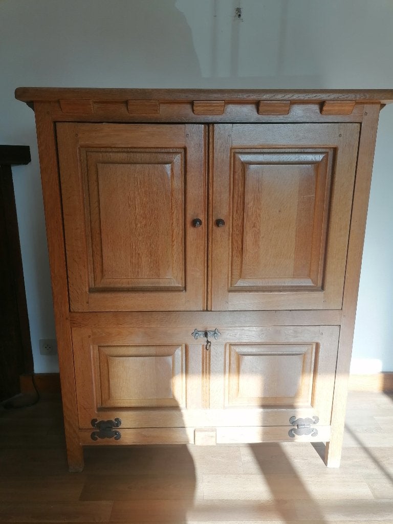 Petit meuble en chêne massif, Maison & Meubles, 100 à 150 cm, Enlèvement, Utilisé, Chêne