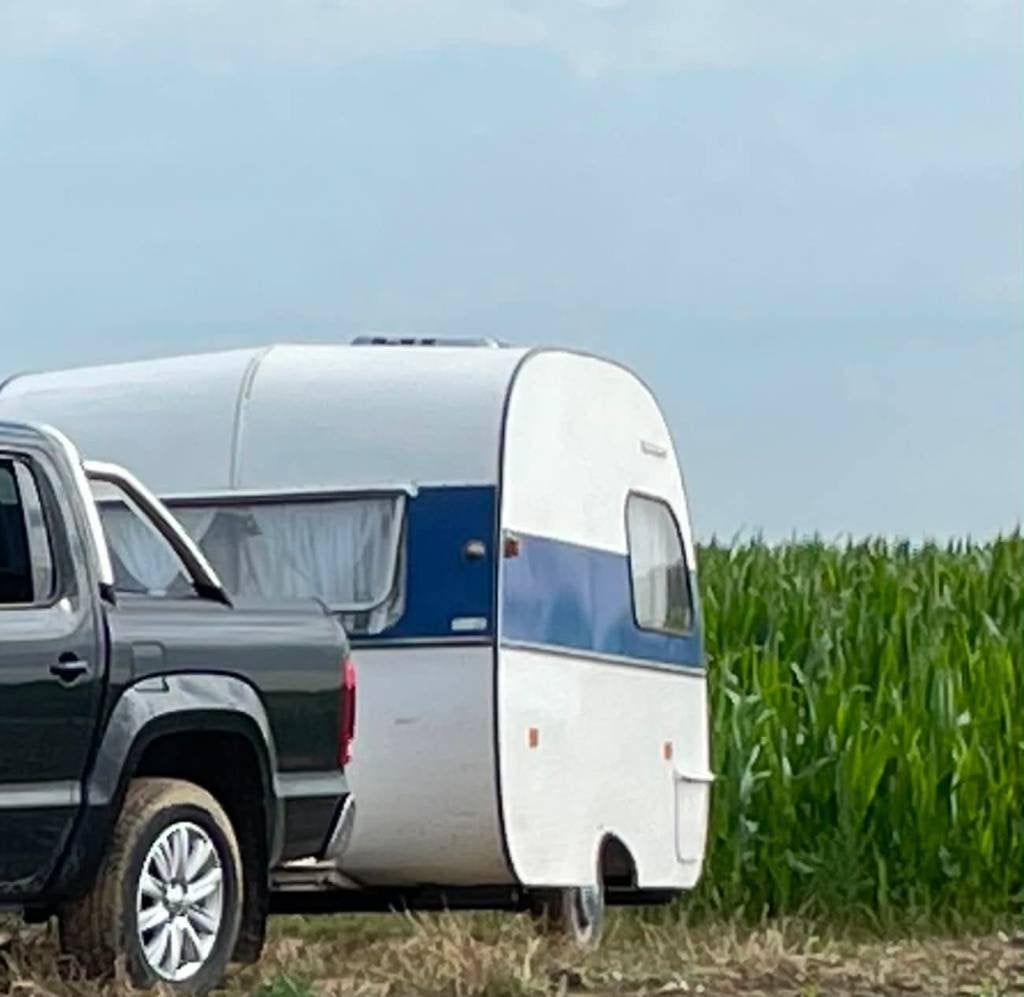 kleine retro caravan, Caravans en Kamperen, Overige merken, Standaardzit, Tot en met 3, Tot 500 kg