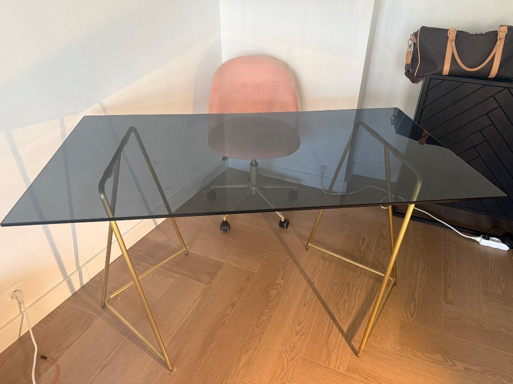 Bureautafel, Huis en Inrichting, Ophalen, Zwart, Zo goed als nieuw, 70 cm
