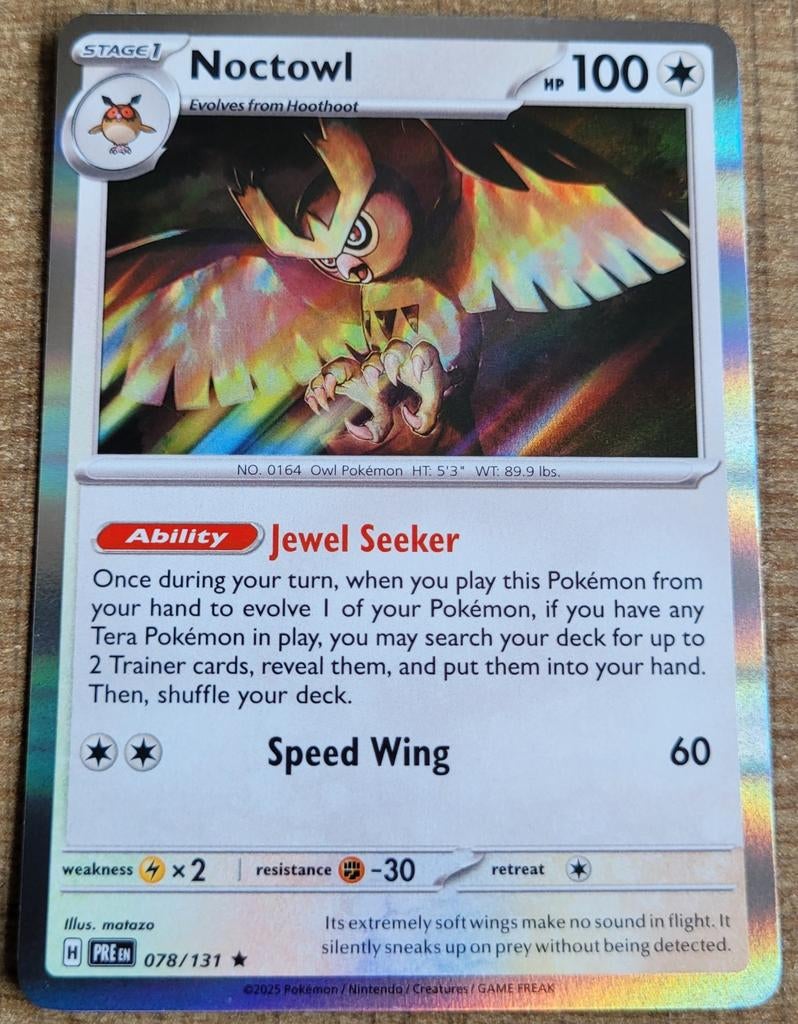 Noctowl (078/131), Ophalen of Verzenden, Zo goed als nieuw, Losse kaart, Foil