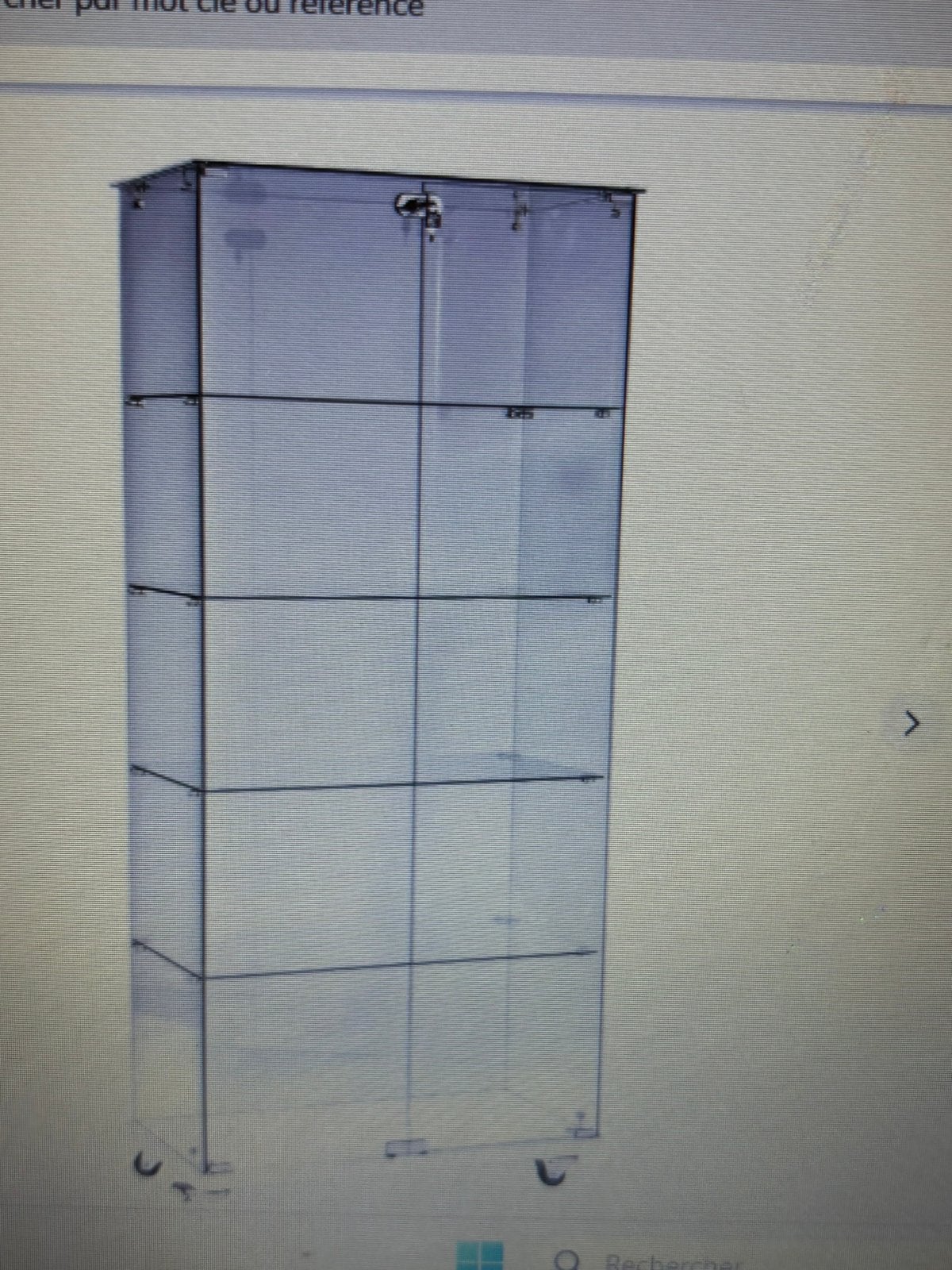 Vitrine Retif  80 x 40 cm hauteur 180 cm (  neuves 4 mois ), Collections, Enlèvement