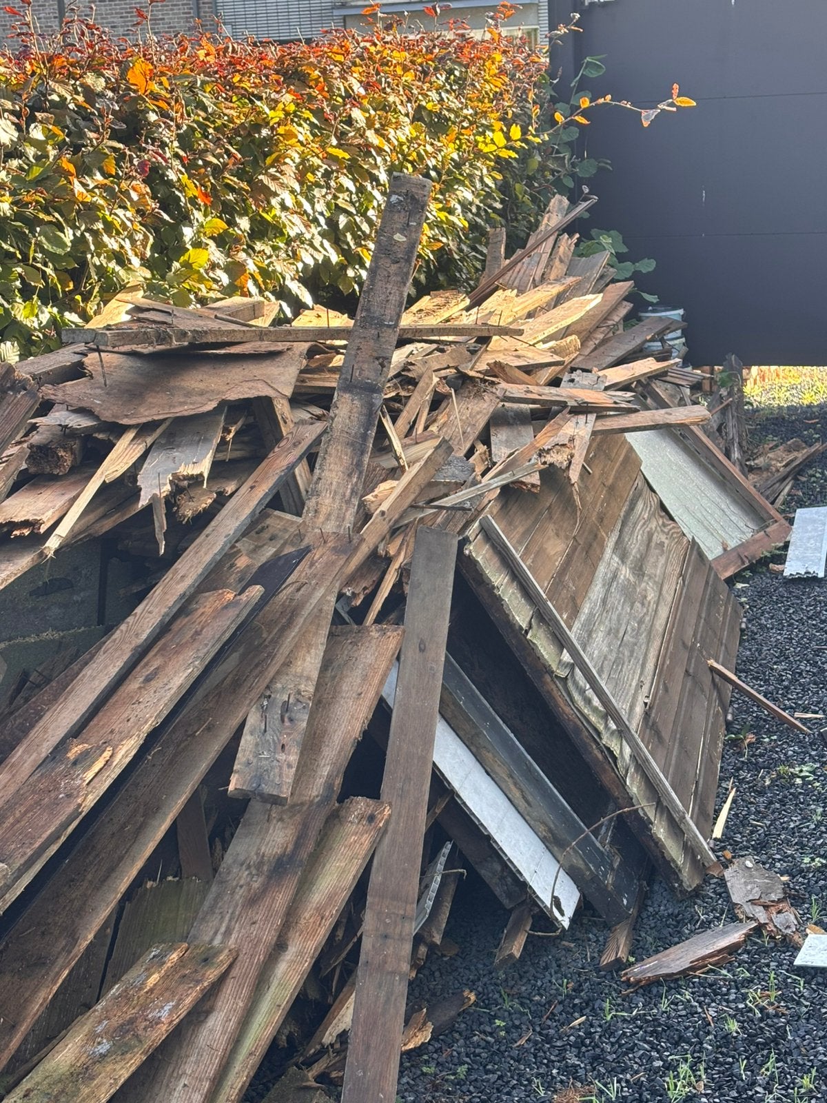 Laatste kans - gratis hout, Ophalen