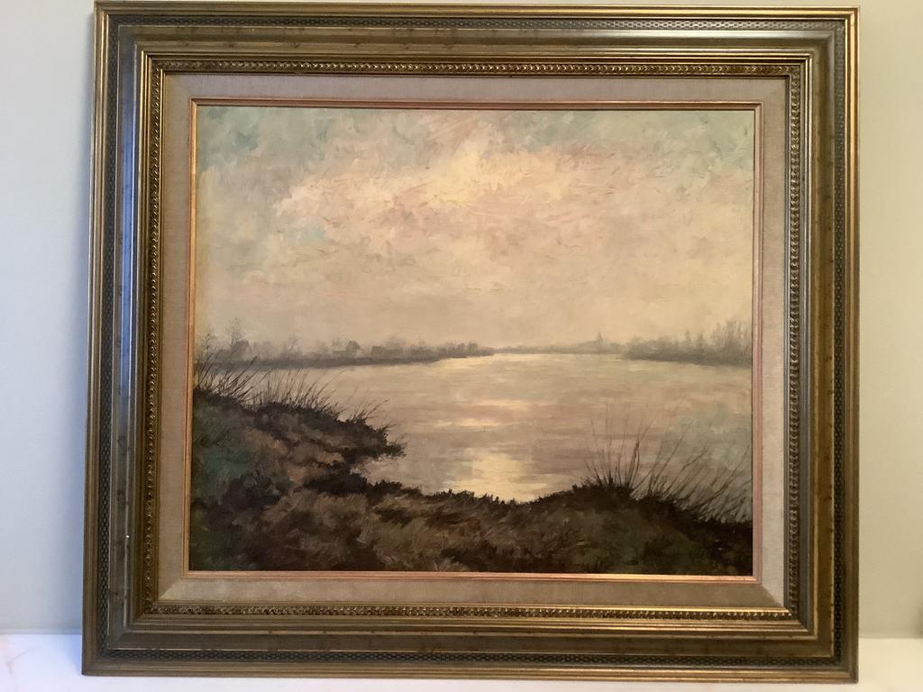 Schilderij V. Van Hecke, Antiek en Kunst, Ophalen of Verzenden