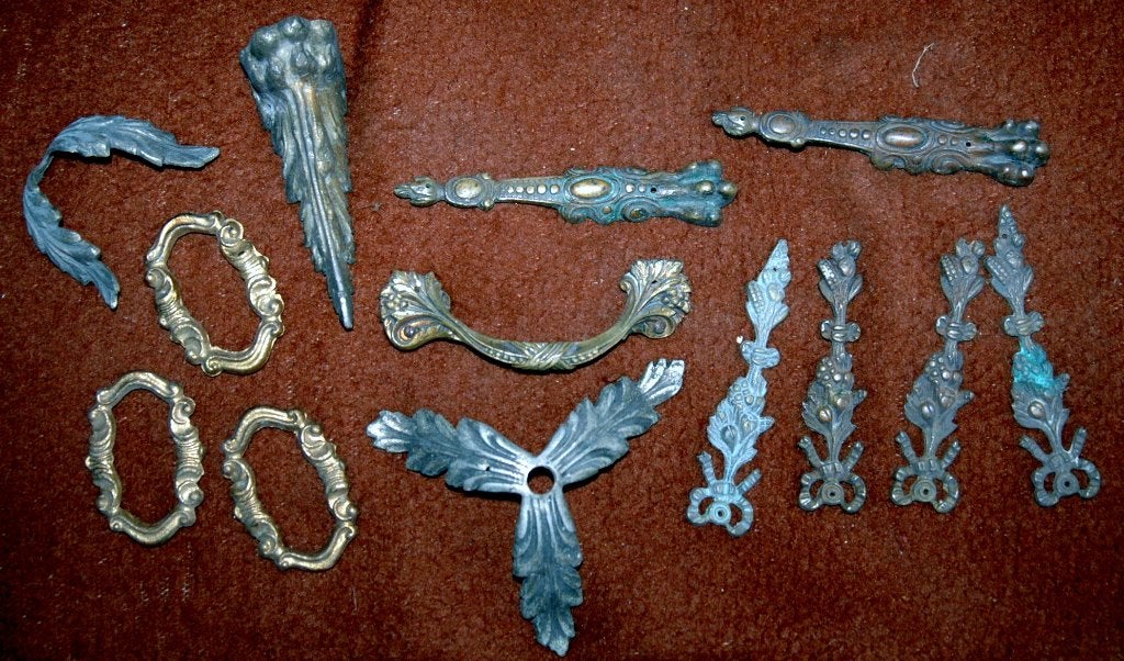 Gros lot objets en bronze et laiton, Enlèvement, Bronze
