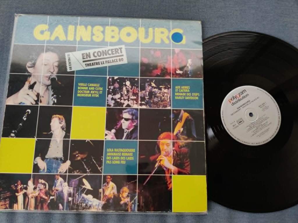 Gainsbourg en concert (le palace 80, polygram, 83059911, 80, Cd's en Dvd's, Vinyl | Rock, Ophalen of Verzenden, LP