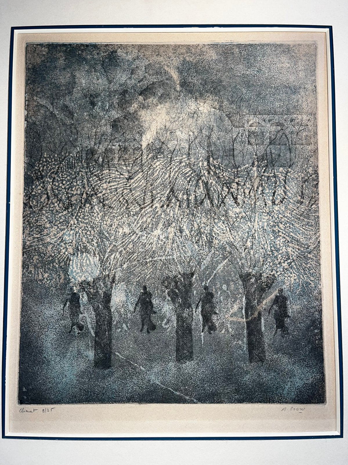 André GOEZU Antwerpen grote kleurenets ‘Climat’ 8/35 gesign., Antiquités & Art, Enlèvement, Numéroté