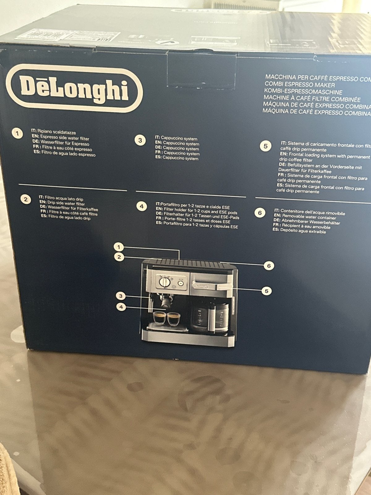 De'Longhi combi espresso koffia apparaat, Computers en Software, Ophalen, Nieuw