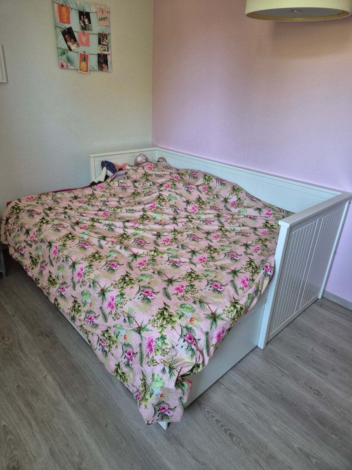 Ikea Bed uitschuifbaar, 85 à 100 cm, Sommier à lattes, Enlèvement, 180 cm ou plus