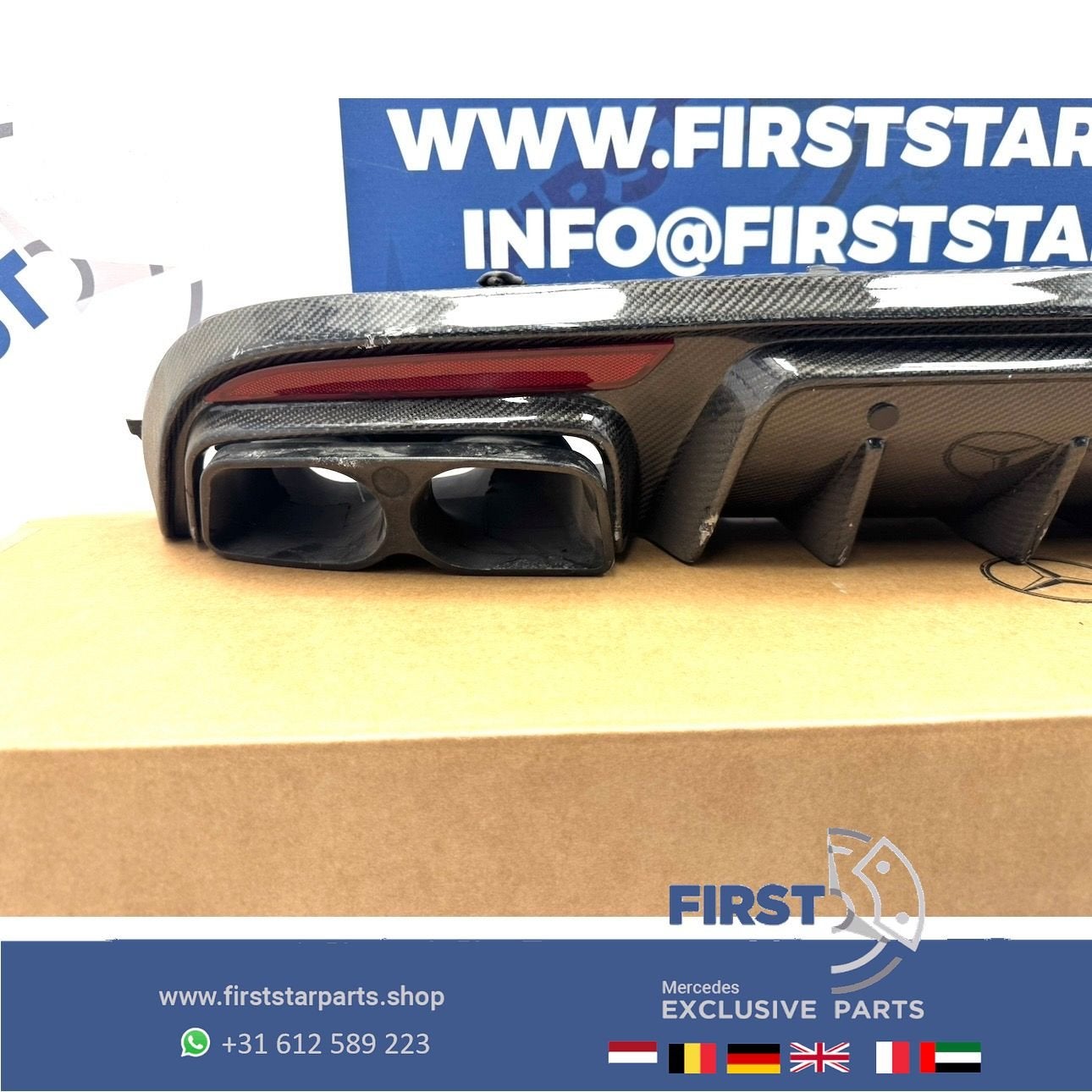 W205 BRABUS DESIGN CARBON DIFFUSER + UITLAATSIERSTUKKEN C43, Utilisé, -, -, Enlèvement ou Envoi