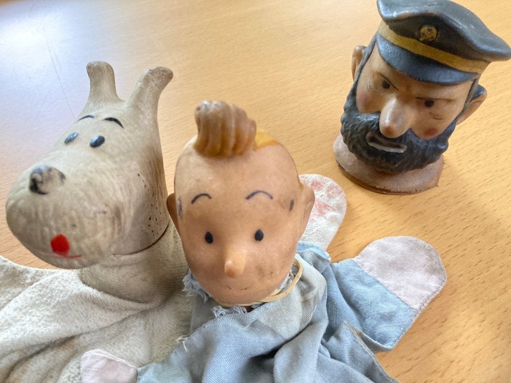 6 marionnettes de Tintin, Enlèvement, Tintin, Utilisé