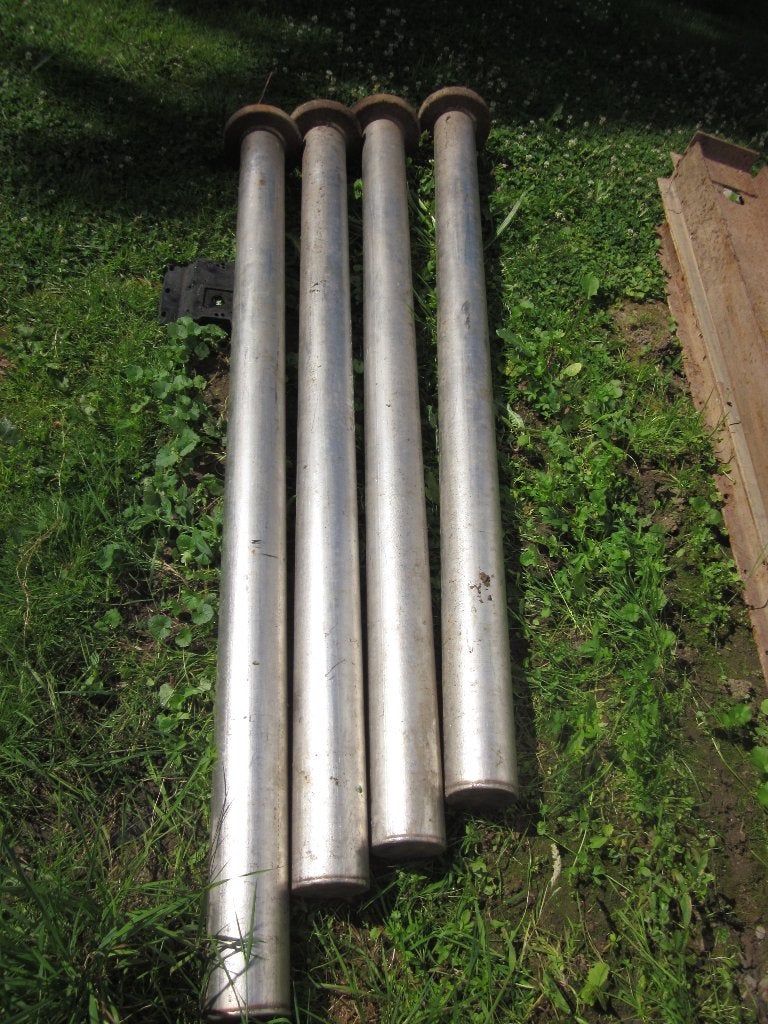 4 plots en inox avec base en acier, Maison & Meubles, Accessoires pour la Maison | Poubelles, Enlèvement, Utilisé, Inox