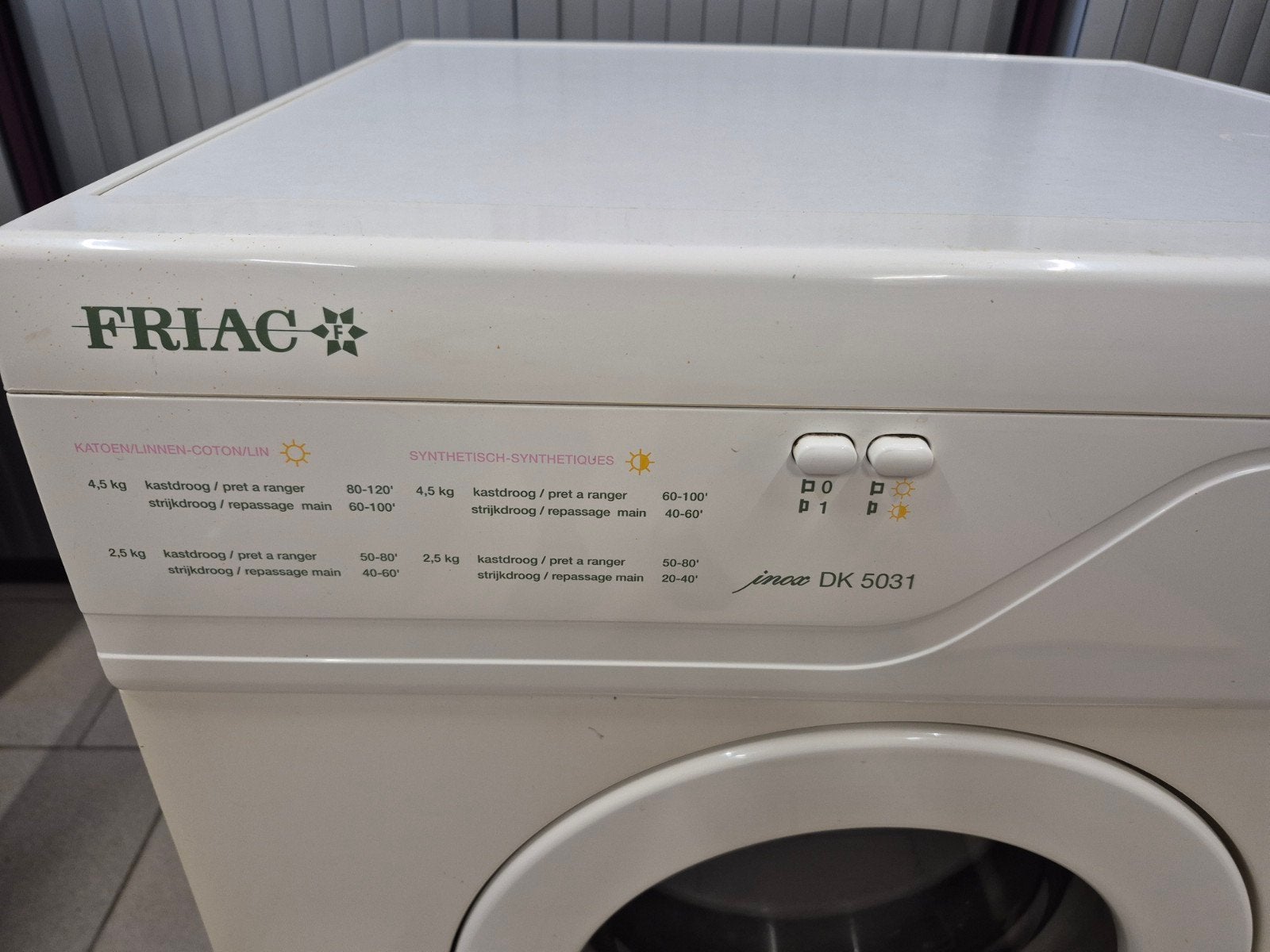 FRIAC Droogkast met luchtafvoer, Electroménager, Sèche-linge, Enlèvement