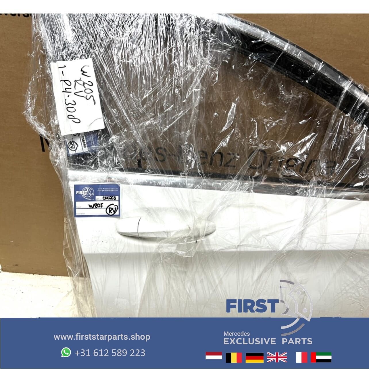 W205 DEUR COMPLEET WIT RECHTSVOOR Mercedes C Klasse 2014-202, Gebruikt, -, Deur, Ophalen of Verzenden