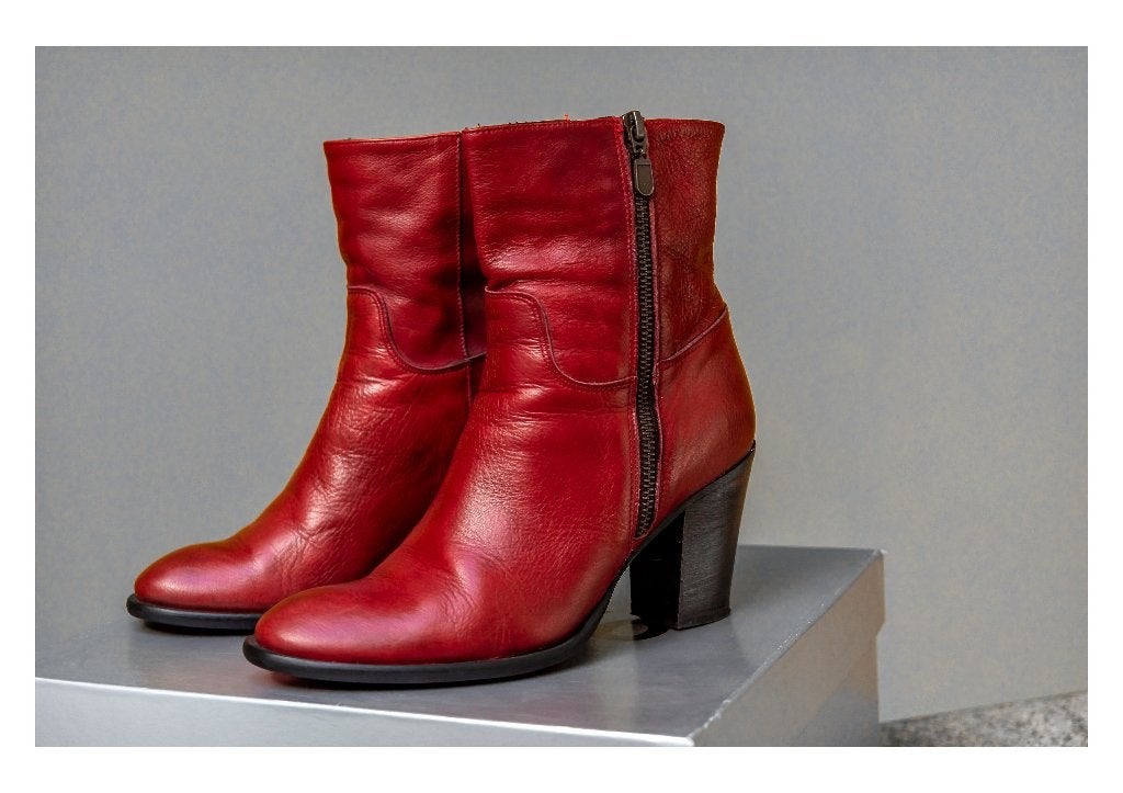 Dames laarsjes, Rouge, Comme neuf, Enlèvement, Boots et Botinnes