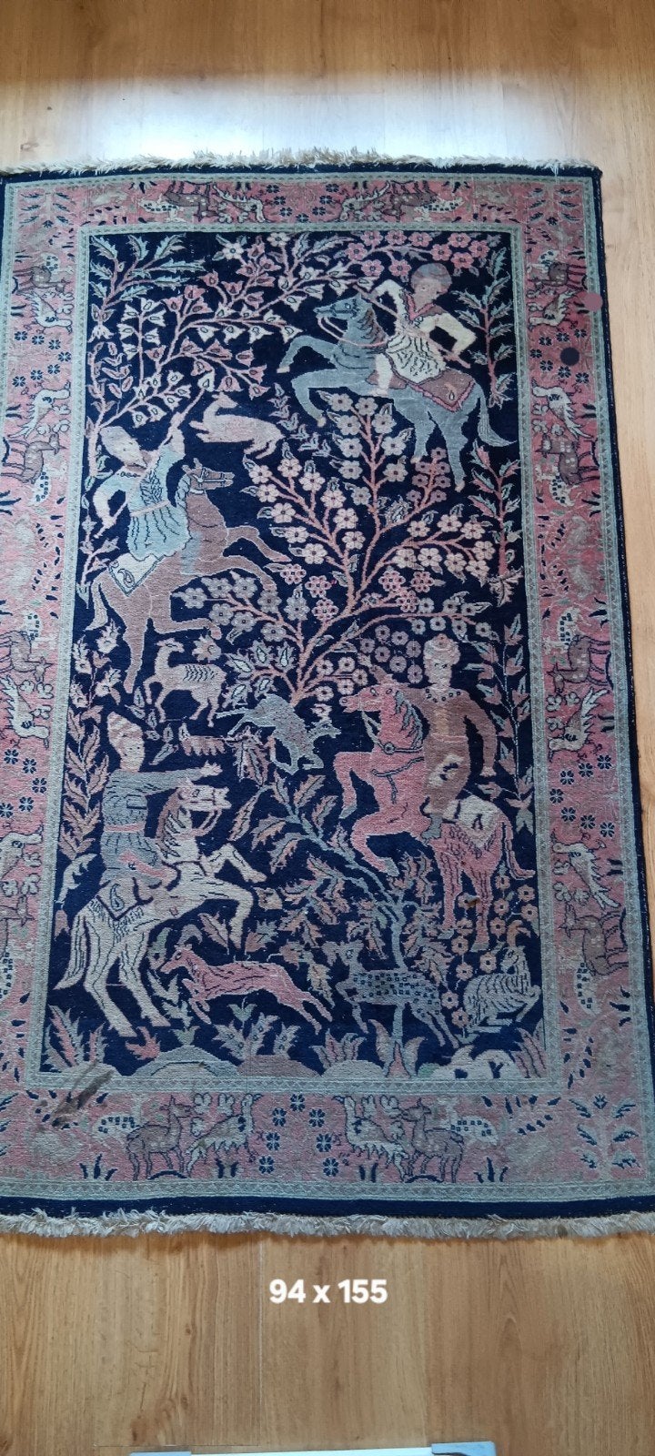 Tapijt, 150 à 200 cm, Bleu, 100 à 150 cm, Enlèvement