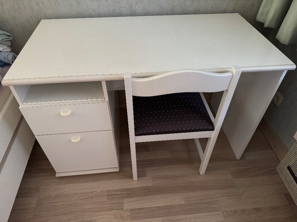 Bureau, Huis en Inrichting, Bureaus, Ophalen, Gebruikt, 120 cm, Hout