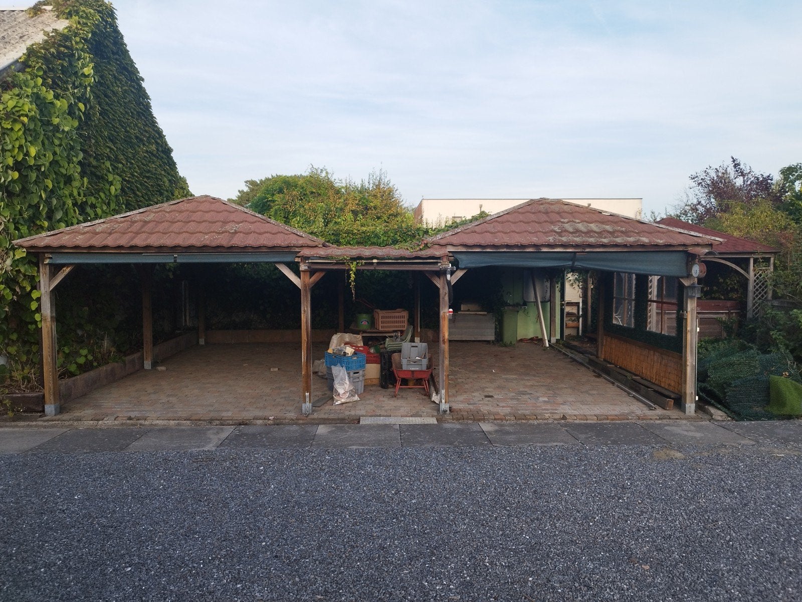 dubbele grote overkapping/7.5mx6m carport 45m2, Enlèvement, Carport