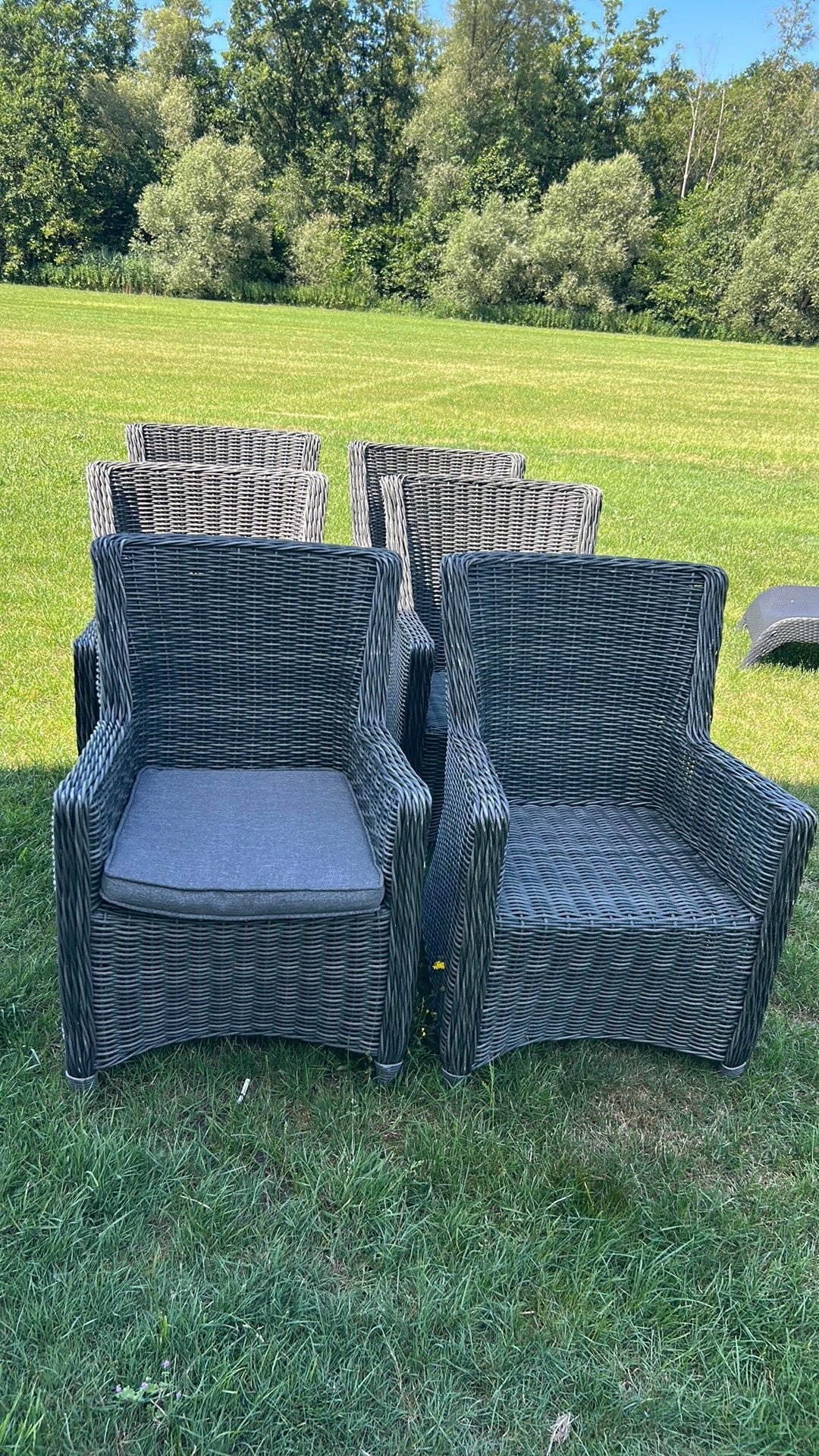 Tuinstoelen 6 stuks, Jardin & Terrasse, Chaises de jardin, Enlèvement, Utilisé, Rotin