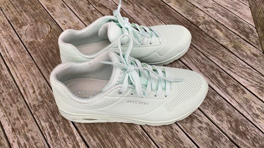 Lichtgroene Sketchers maat 38, Ophalen, Zo goed als nieuw, Sneakers, Groen