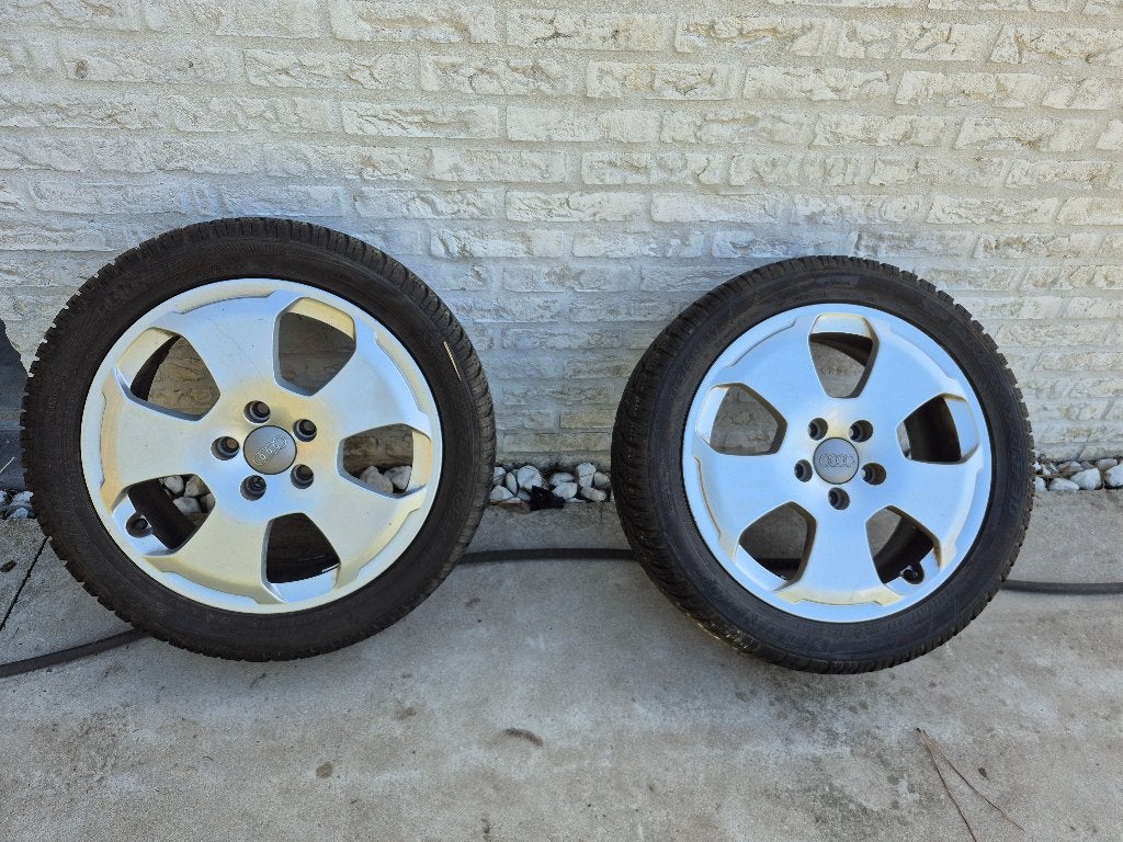 4 Velgen Audi +  4 winterbanden, Ophalen, Gebruikt, Velg(en), 17 inch