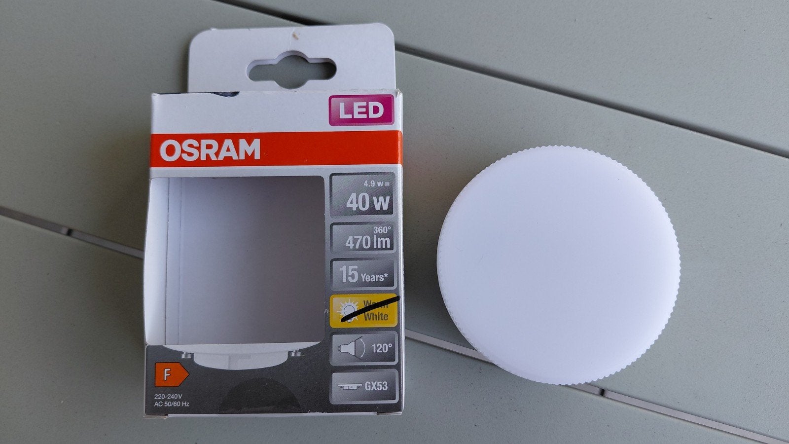 osram GX53 ledlampen 4000K 4,9 Watt 470 lm, 30 tot 60 watt, Led-lamp, Osram, Overige fittingen