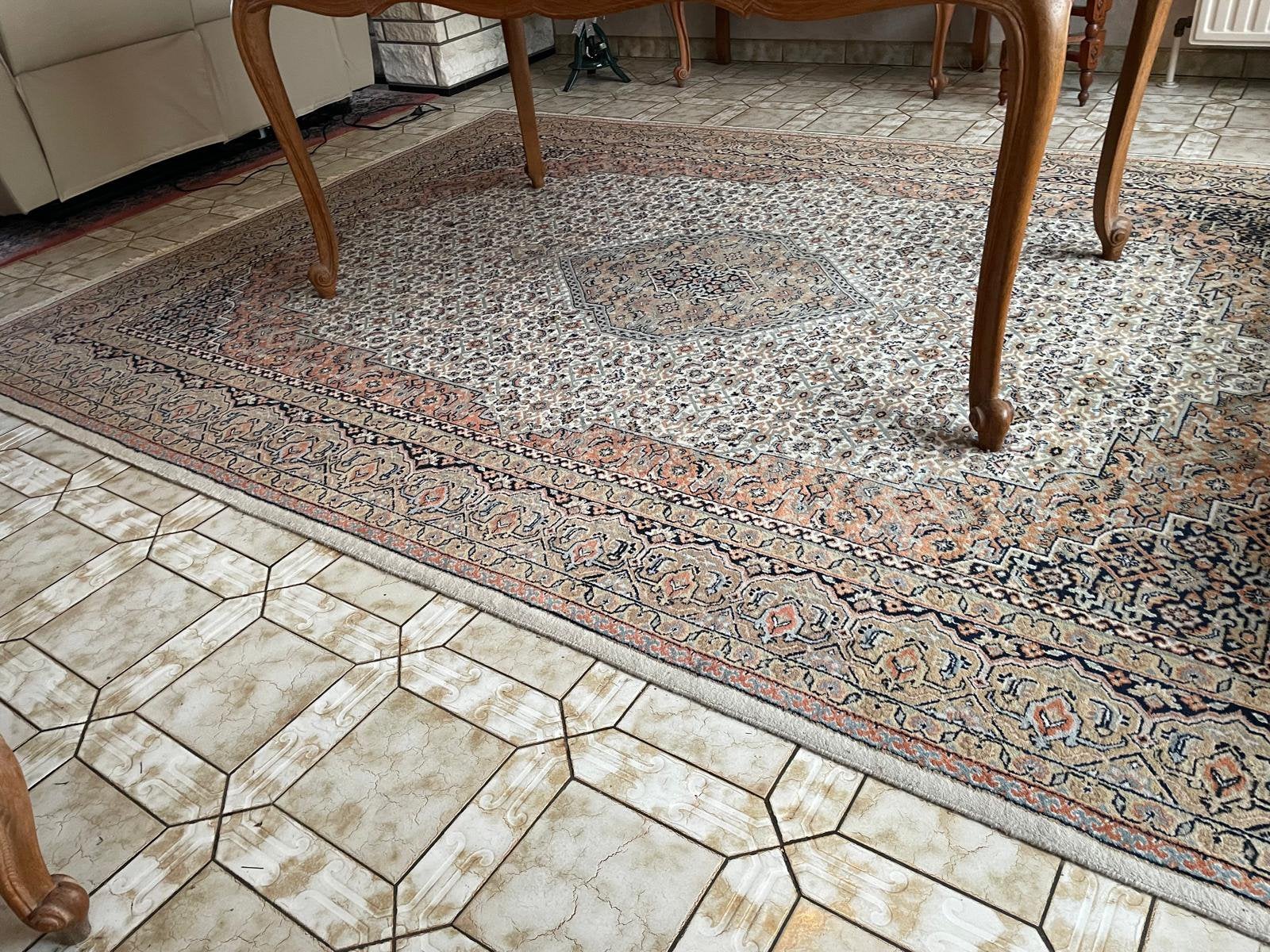 Oosters vloertapijt | Bidjar | 300 x 250 cm, Ophalen, Gebruikt, Beige, Oosters / Perzisch Bidjar tapijt