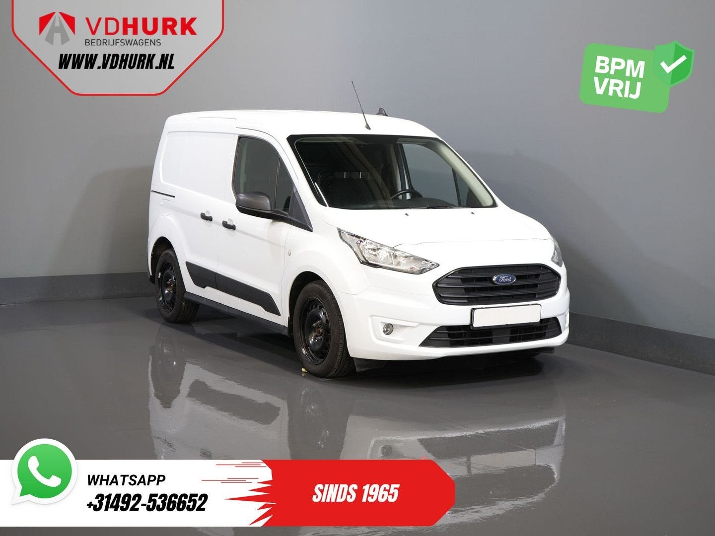 Ford Transit Connect 1.0 100 pk Trend BENZINE BPM VRIJ! Stan, Wit, Bedrijf, Handgeschakeld, Ford
